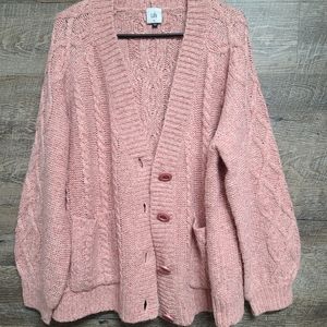 CAbi Blush Cable Knit Cardigan
